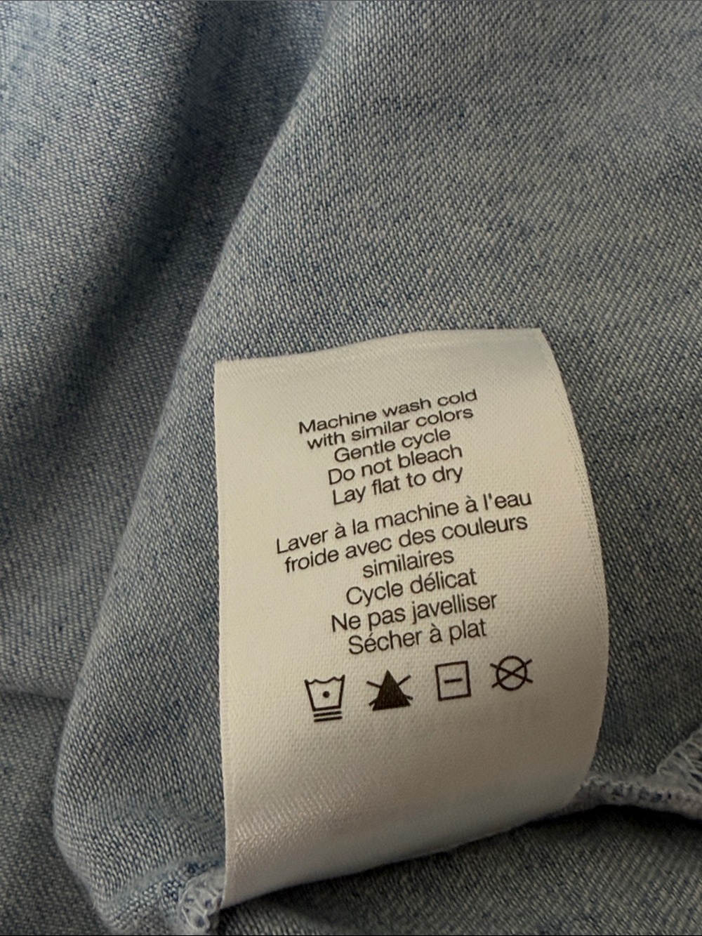 Veronica Beard Porta shirt Light Blue Denim  Shirt size large - Picture 9 of 9